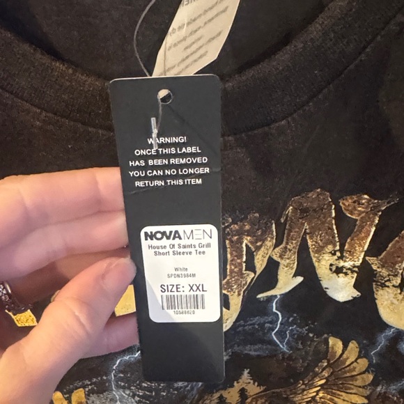 Fashion Nova • nwt Black Graphic Eagle wild ones Tee PTP 28” L34” - Picture 6 of 6